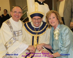 Deacon Bob, Bishop David O'Connell, Elizabeth Pladek